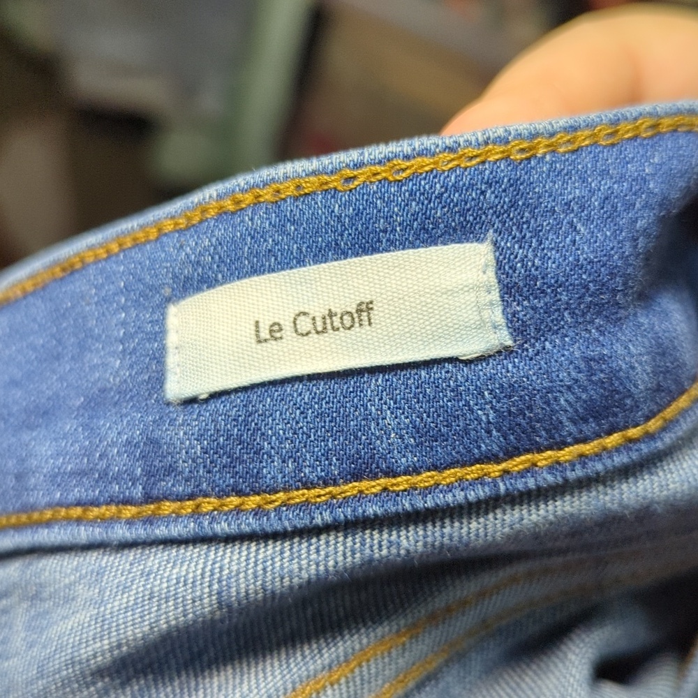 Frame Le Cutoff Denim Shorts Raw Hem Stretch Summer Women's Size 29 - Picture 5 of 6